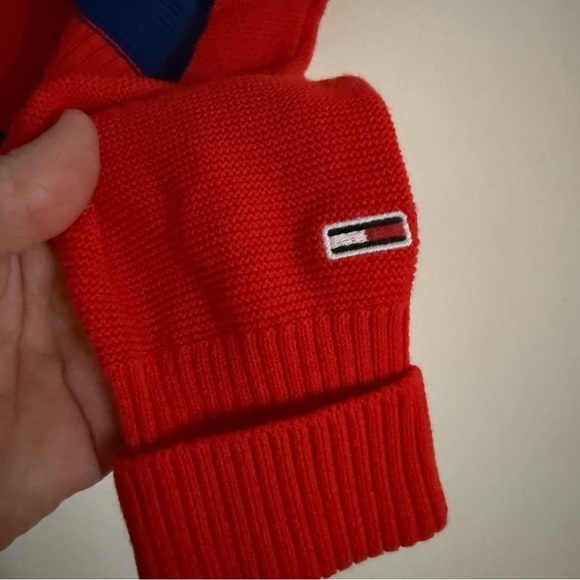 Tommy Hilfiger Cropped Cardigan XXS Red White Blue Preppy School - Picture 4 of 9